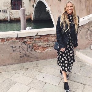 Zara Printed Jacquard Dress